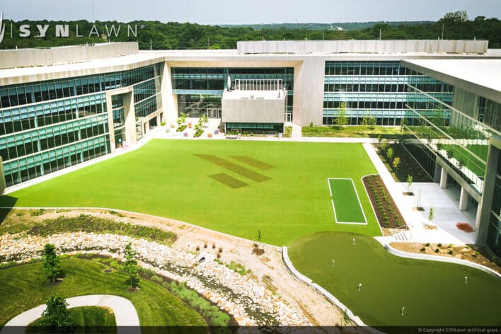 SYNLawn Nebraska commercial artificial grass for office buildings campus courtyards