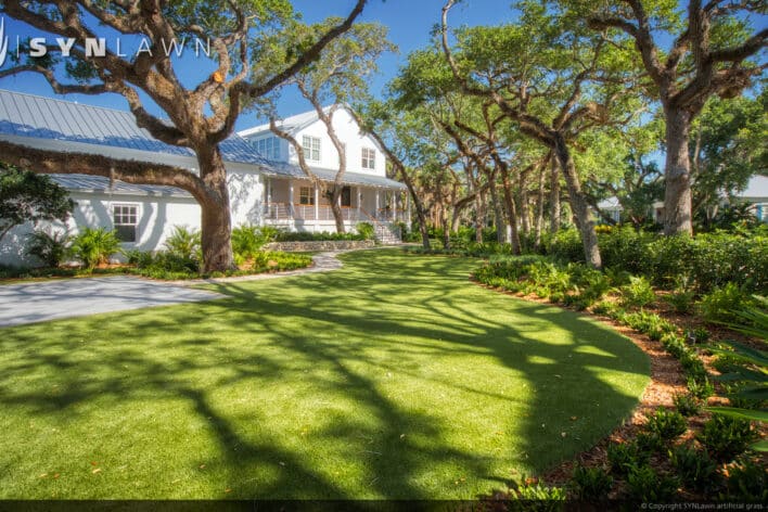 SYNLawn Nebraska residential artificial grass for yards with shade problems