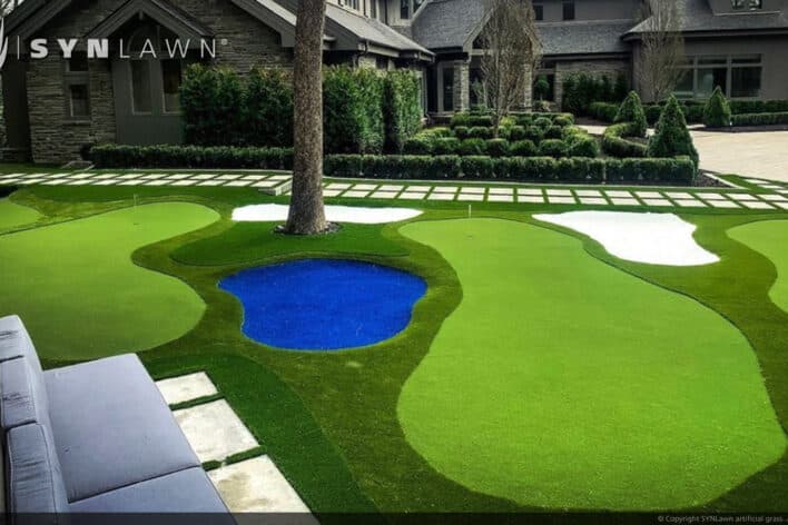 SYNLawn Nebraska residential frontyard golf putting greens